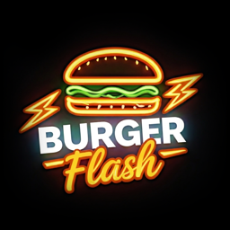 Burger Flash logo.